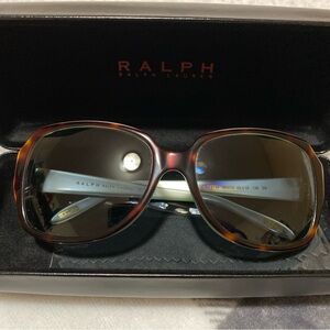 Ralph Lauren Brown Sunglasses with Case and Microfiber Cloth